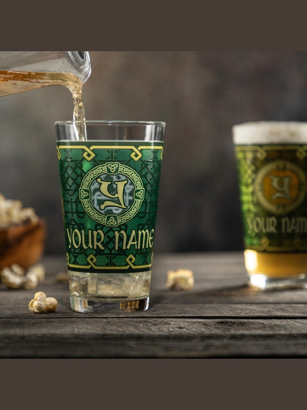 Celtic Knot Monogram : Pint Glasses - Color Printed