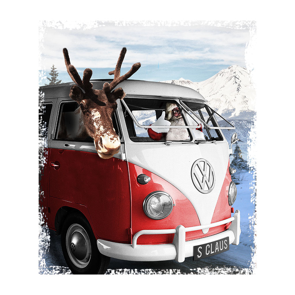 Volkswagen Santa And Reindeer T1 Camper Van Women's T-Shirt product image 4