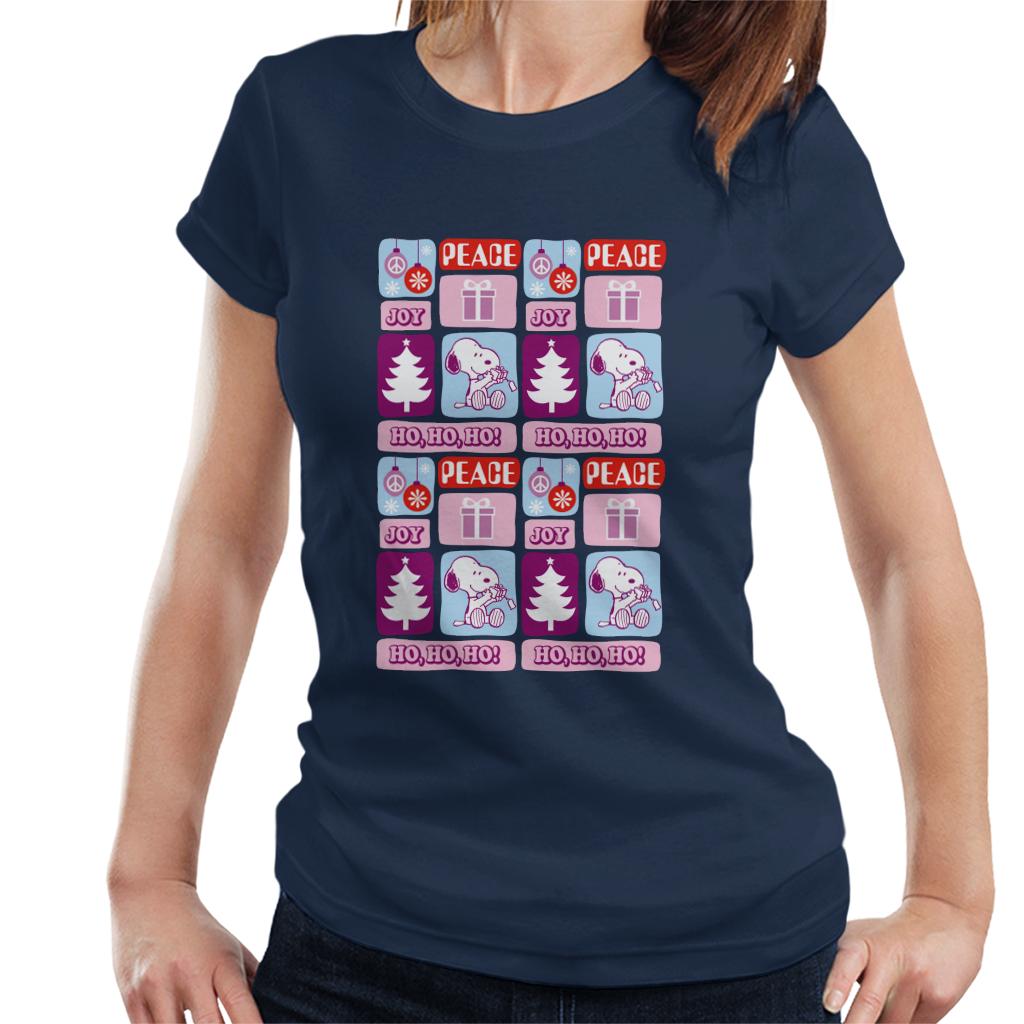 Peanuts Christmas Snoopy Peace Joy Ho Ho Ho Women's T-Shirt product image 1