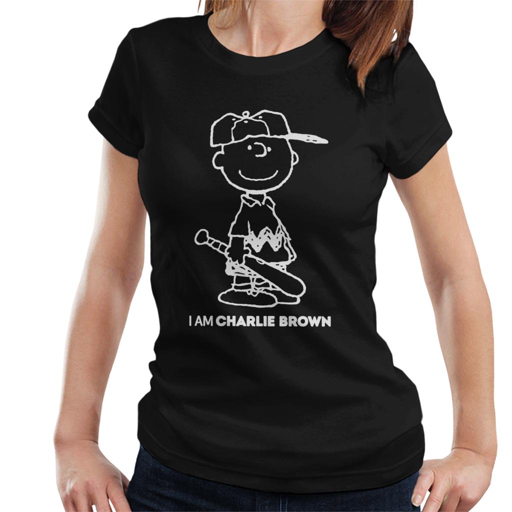 Peanuts I Am Charlie Brown White Text Women's T-Shirt product image 1