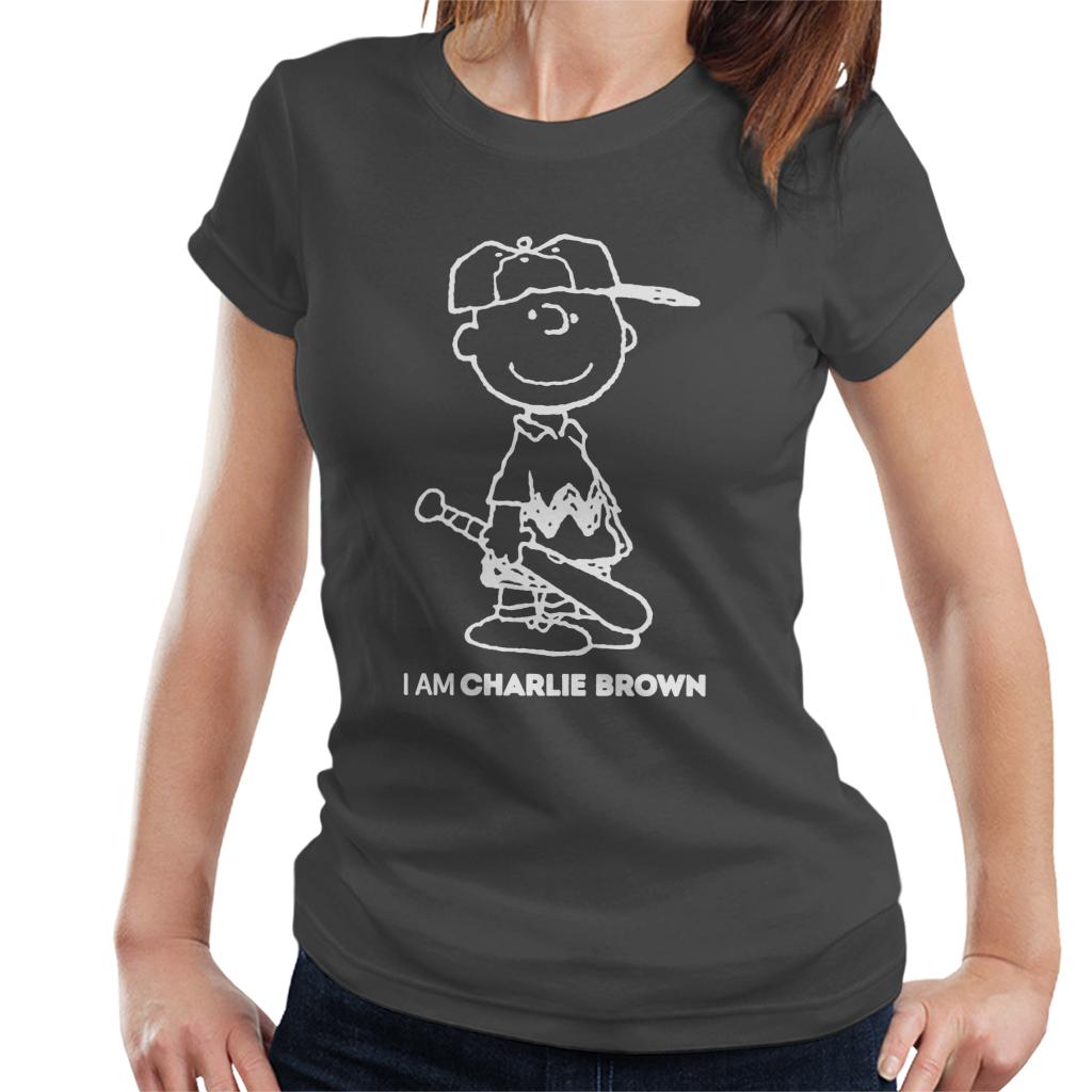 Peanuts I Am Charlie Brown White Text Women's T-Shirt product image 8