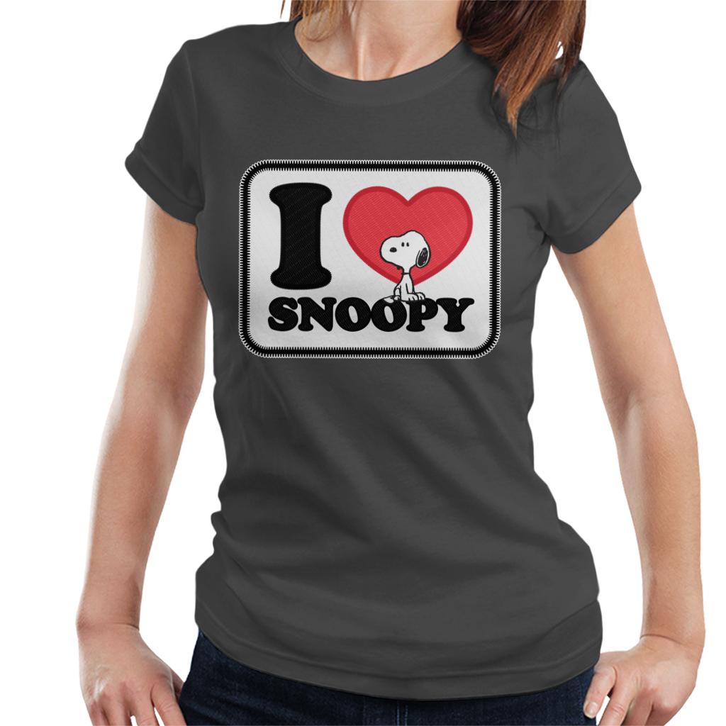Peanuts I Love Snoopy Badge Women's T-Shirt product image 1