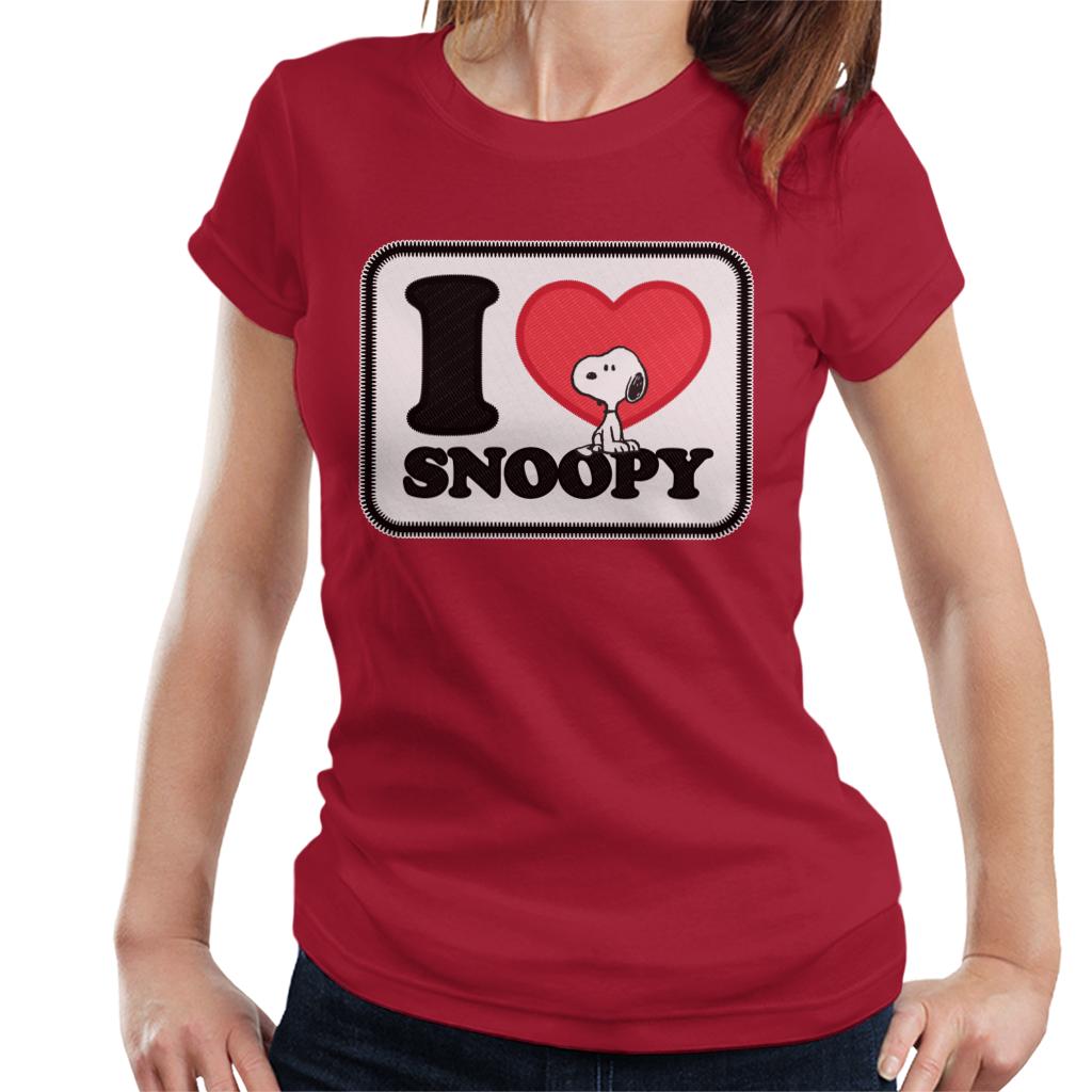 Peanuts I Love Snoopy Badge Women's T-Shirt product image 6
