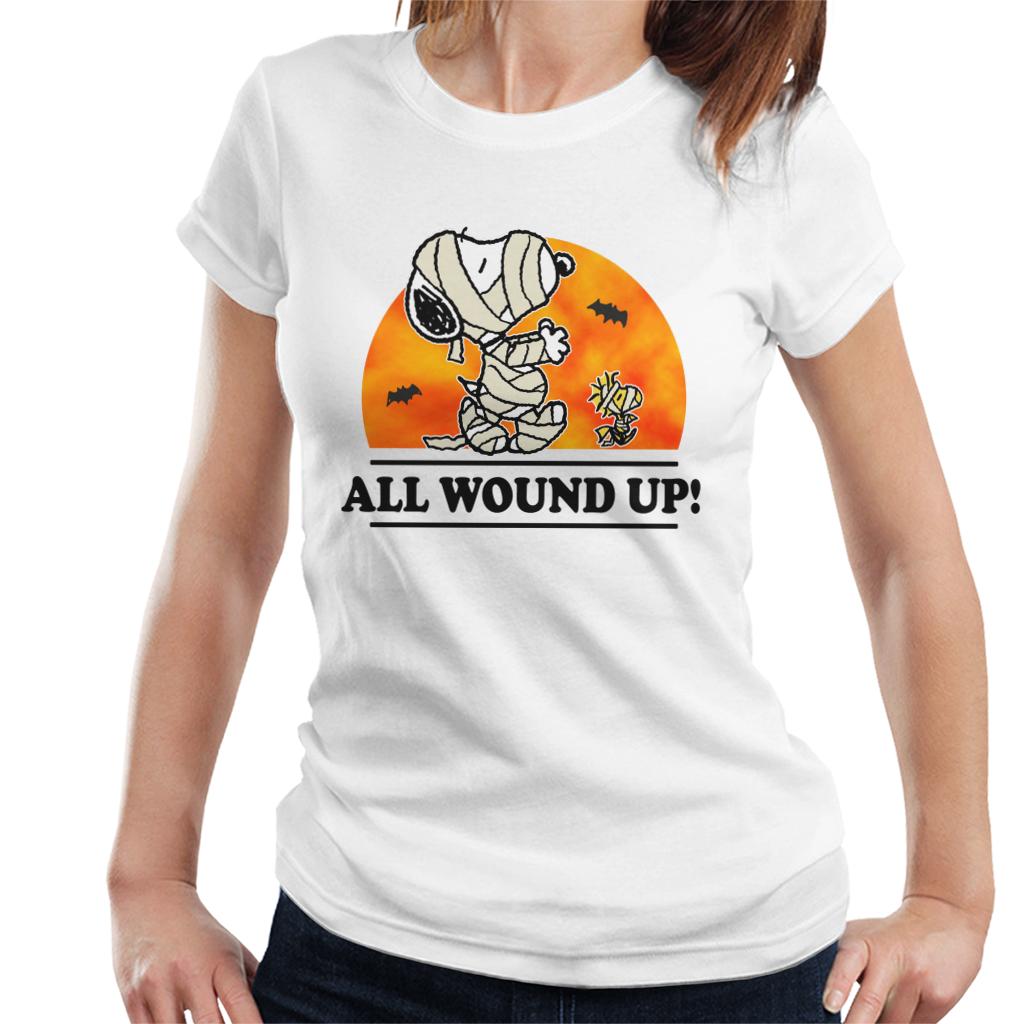 Peanuts All Wound Up Halloween Mummies Women's T-Shirt product image 4