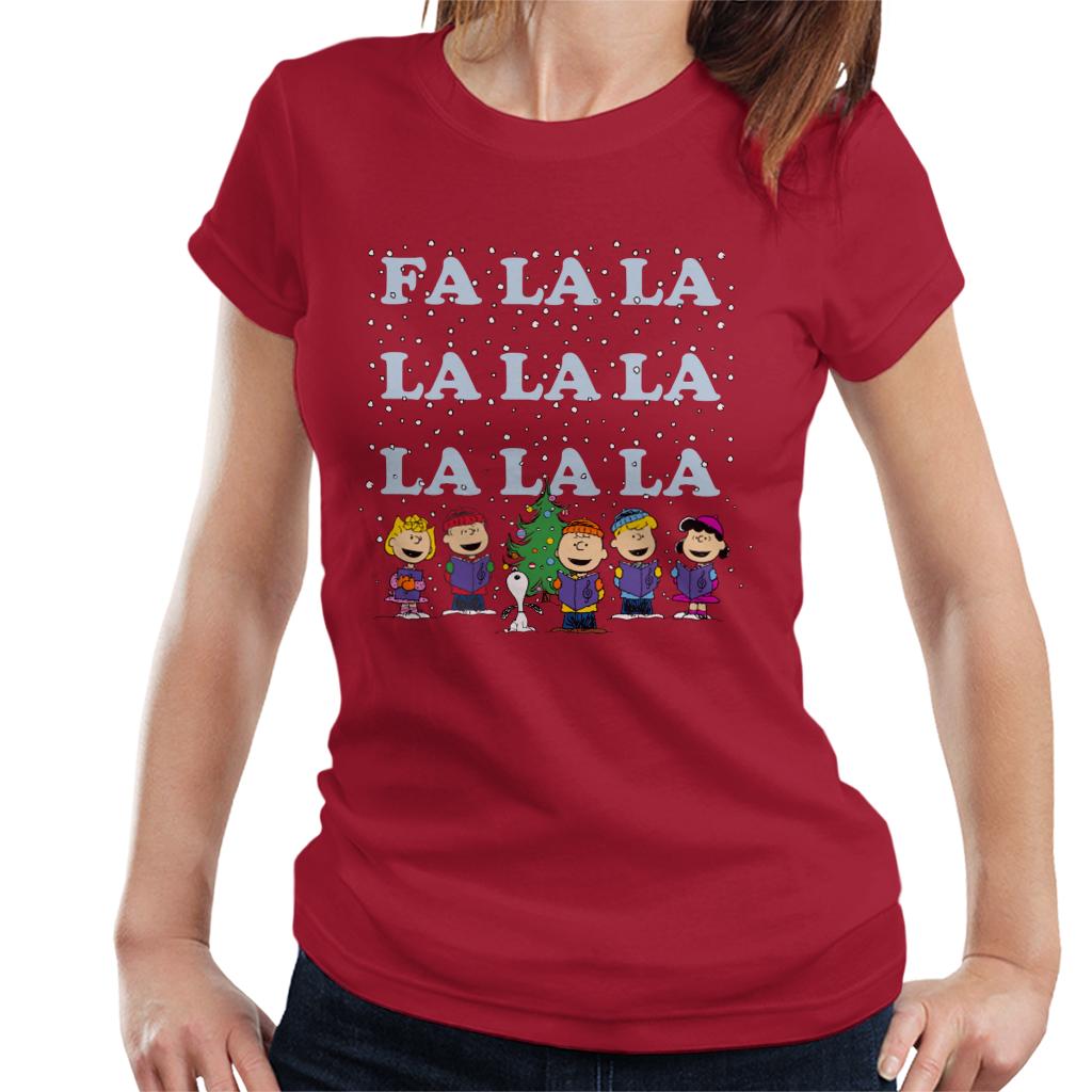 Peanuts Fa La La La Christmas Carol Women's T-Shirt product image 6