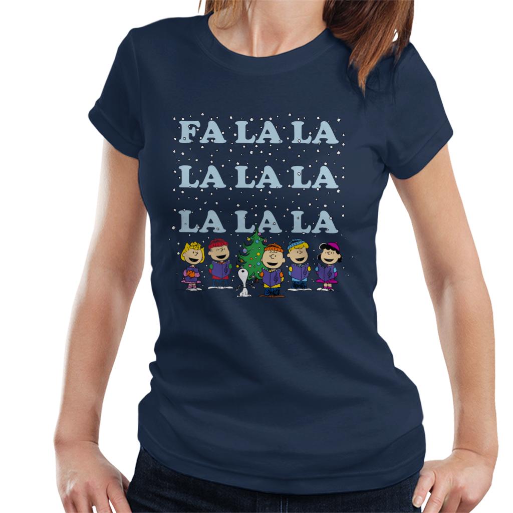 Peanuts Fa La La La Christmas Carol Women's T-Shirt product image 4