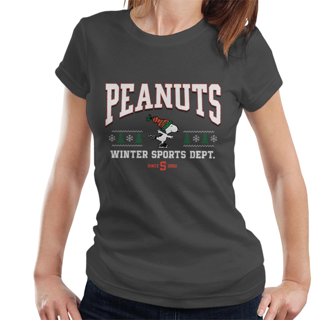 Peanuts Winter Sports Dept Christmas Women's T-Shirt product image 1