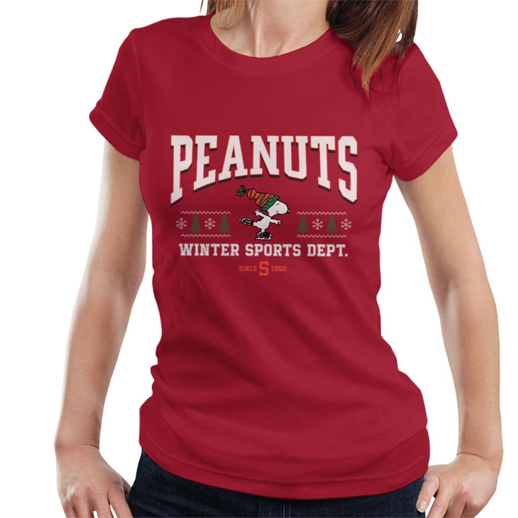Peanuts Winter Sports Dept Christmas Women's T-Shirt product image 6