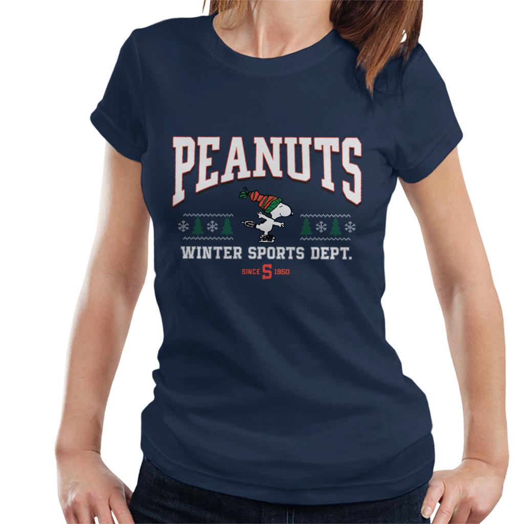 Peanuts Winter Sports Dept Christmas Women's T-Shirt product image 4