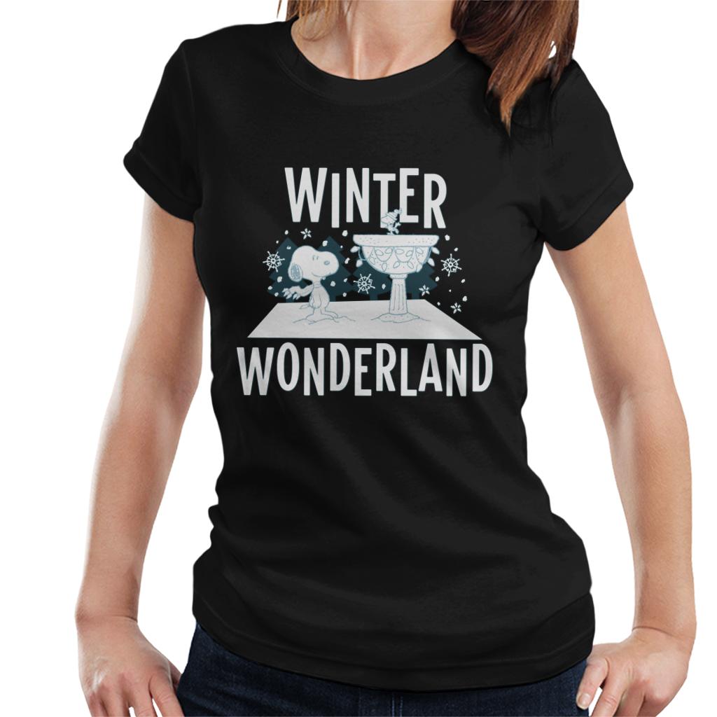 Peanuts Snoopy Woodstock Winter Wonderland Women's T-Shirt product image 1