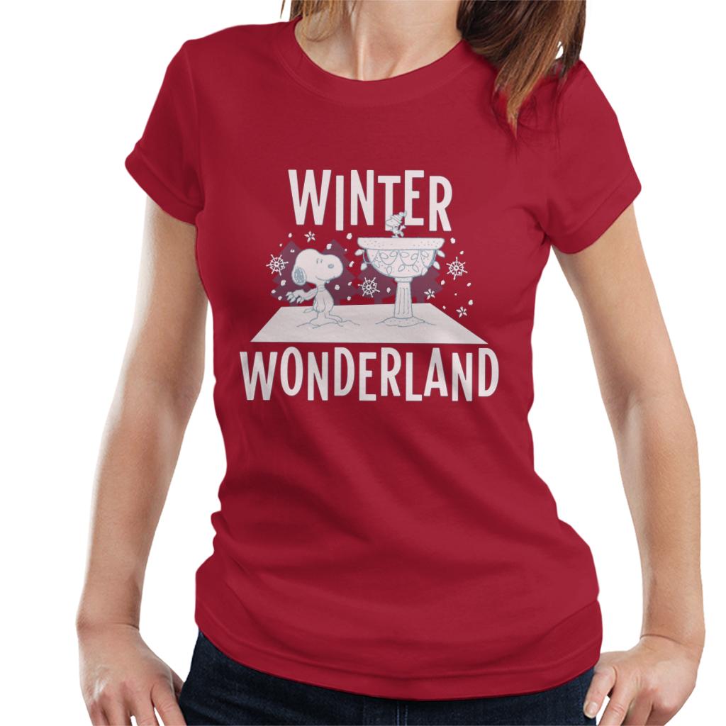 Peanuts Snoopy Woodstock Winter Wonderland Women's T-Shirt product image 4