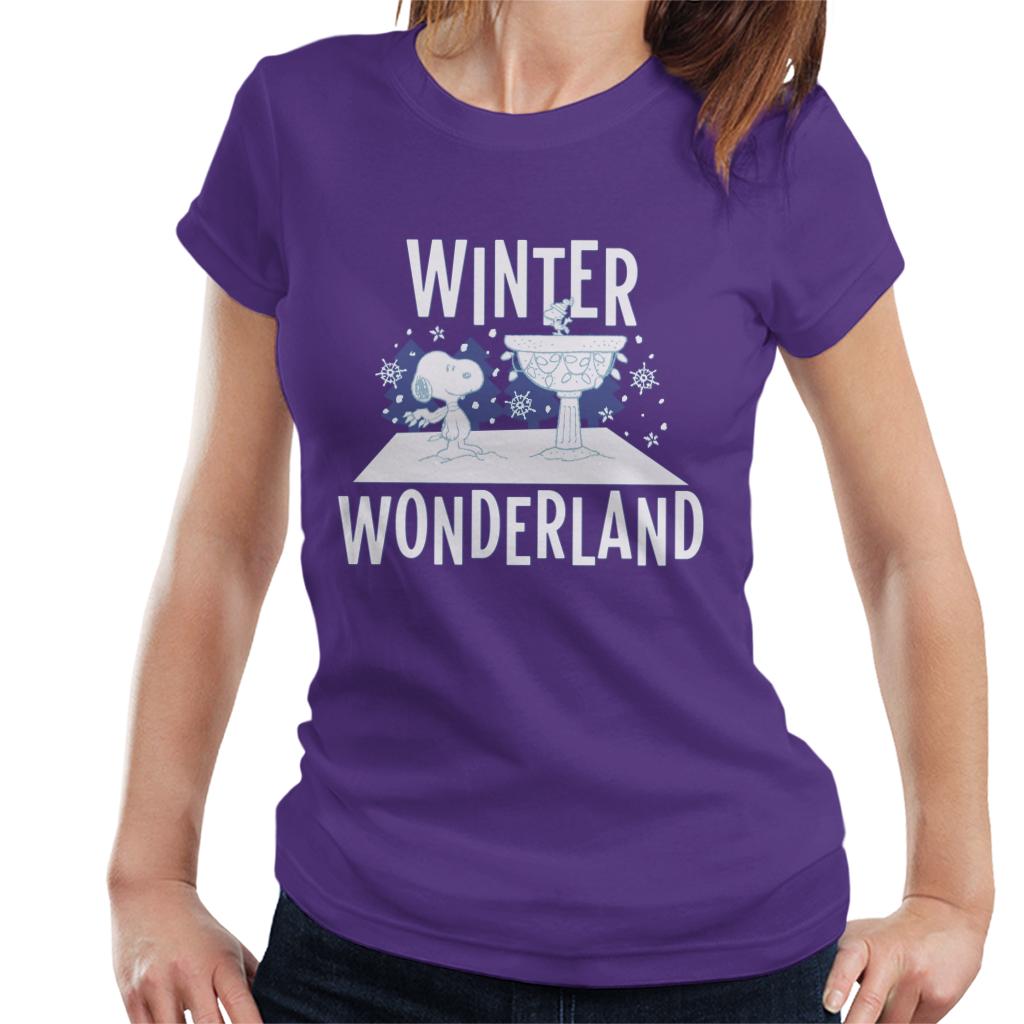 Peanuts Snoopy Woodstock Winter Wonderland Women's T-Shirt product image 6