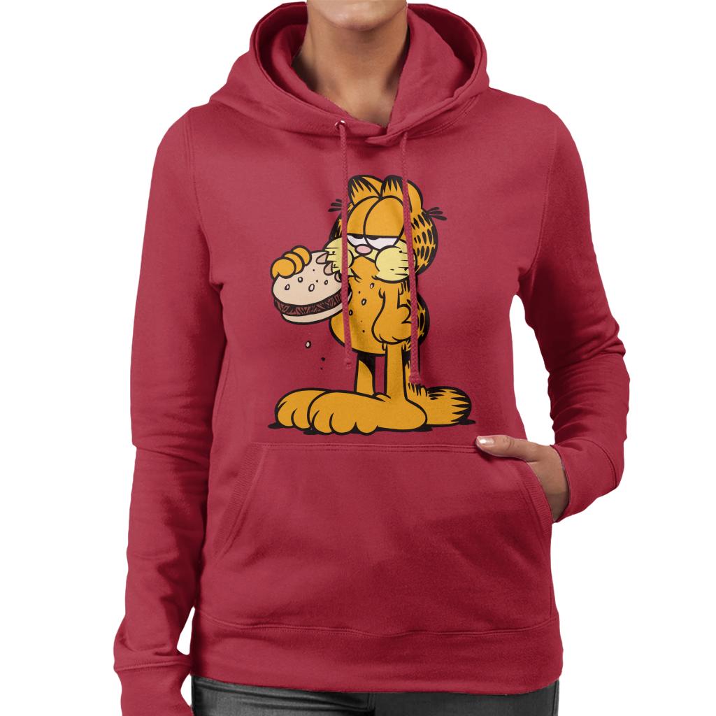Garfield Eating Burger Women's Hooded Sweatshirt product image 6