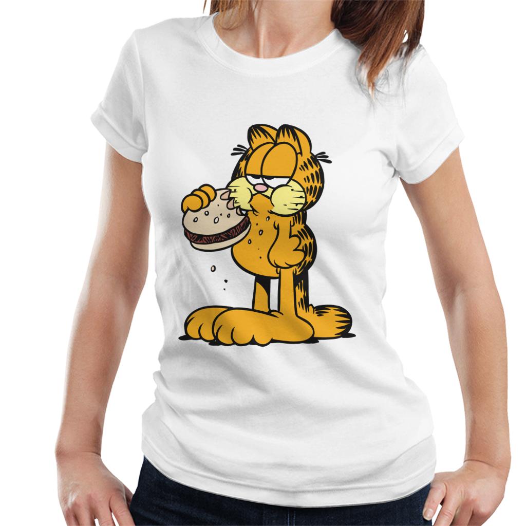 Garfield Eating Burger Women's T-Shirt product image 1