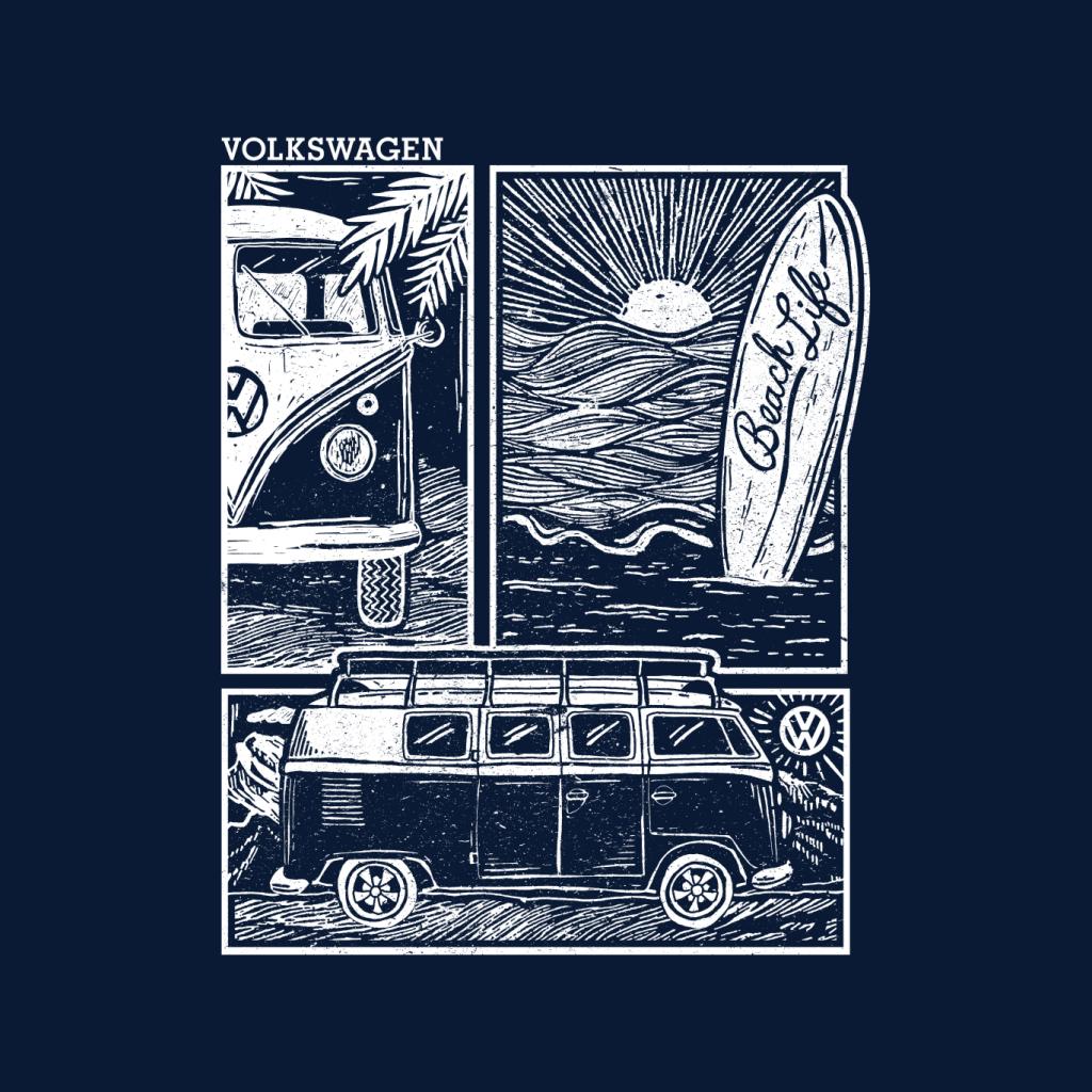 Volkswagen T1 Camper Beach Life Doodle Women's Hooded product image 2