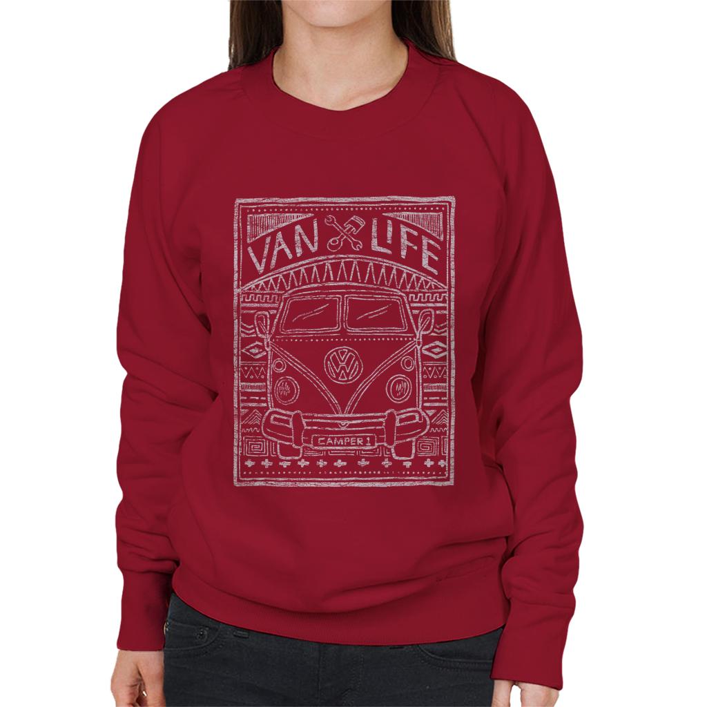 Volkswagen Aztec Camper Doodle Women's Sweatshirt product image 6