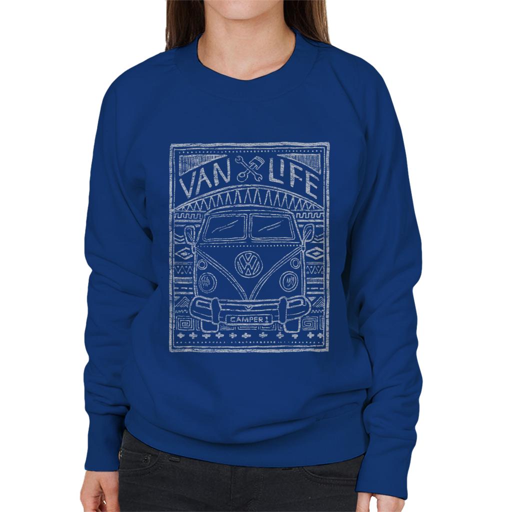 Volkswagen Aztec Camper Doodle Women's Sweatshirt product image 4