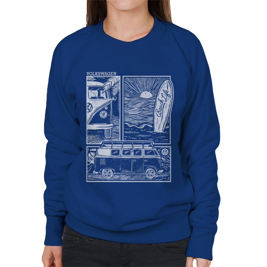 Volkswagen Camper Beach Life Doodle Women's Sweatshirt product image 4
