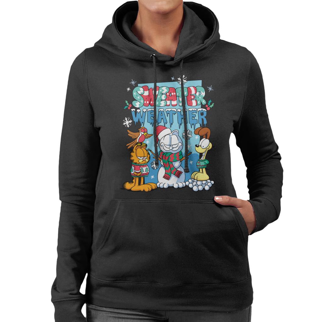 Garfield Christmas Sweater Weather Women's Hooded Sweatshirt product image 1