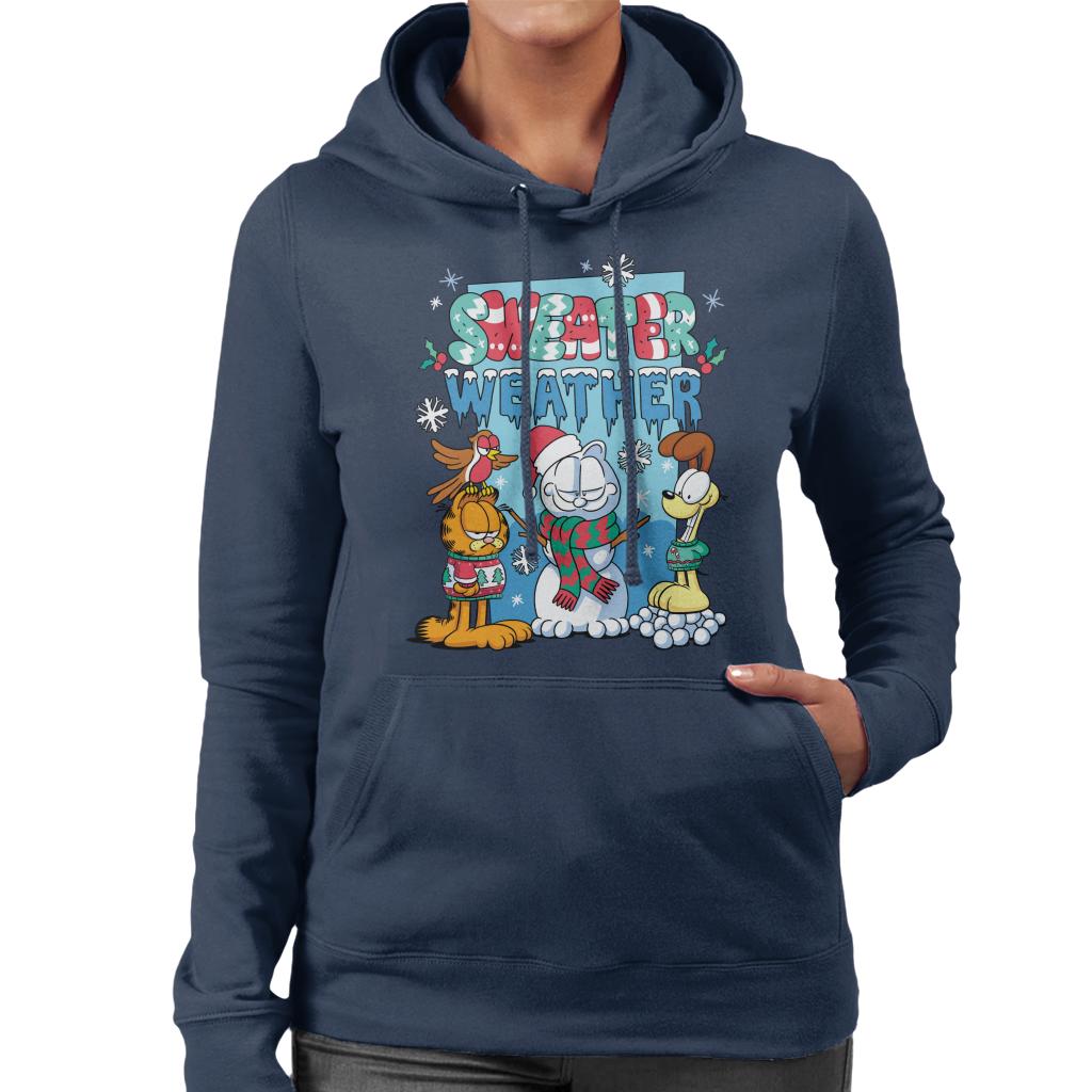 Garfield Christmas Sweater Weather Women's Hooded Sweatshirt product image 4