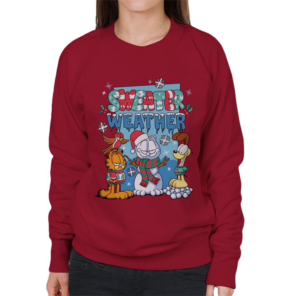 Garfield Christmas Sweater Weather Women's Sweatshirt product image 6