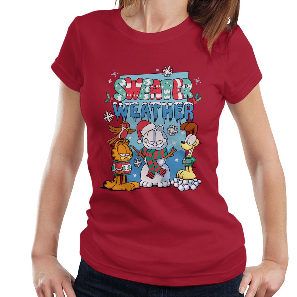 Garfield Christmas Sweater Weather Women's T-Shirt product image 6