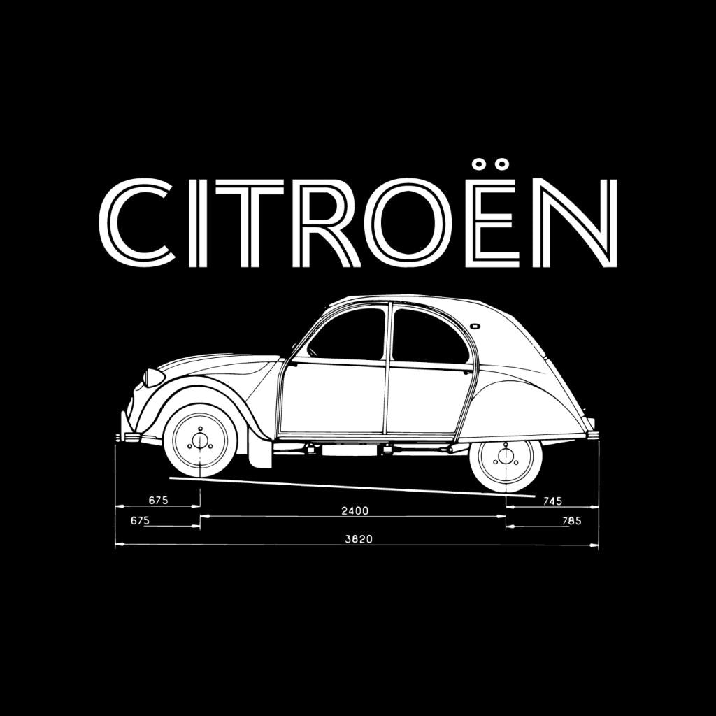 Citroën 2CV Dimensions White Diagram Women's T-Shirt product image 2