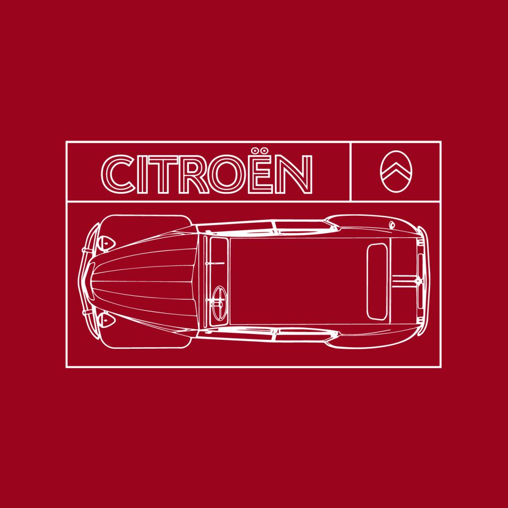 Citroën 2CV White Diagram Top View Women's T-Shirt product image 7