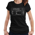 Citroën 2CV White Diagram Top View Women's T-Shirt product image 1