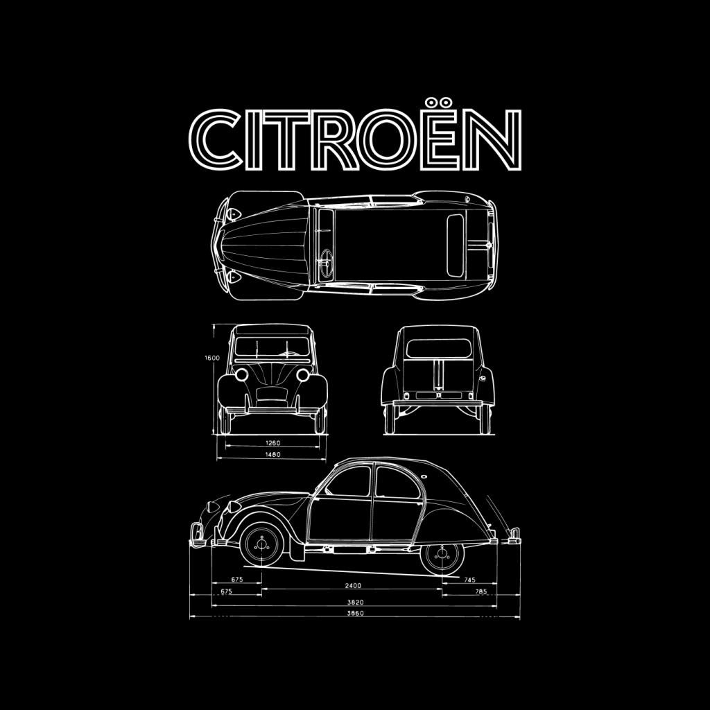 Citroën 2CV White Diagram Views Women's T-Shirt product image 2