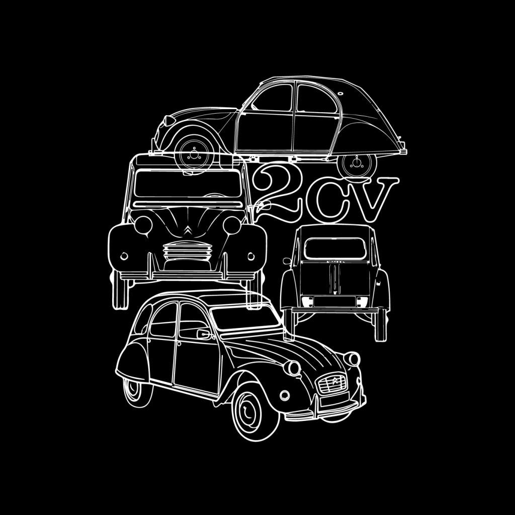 Citroen 2CV White Angle Montage Women's T-Shirt product image 2