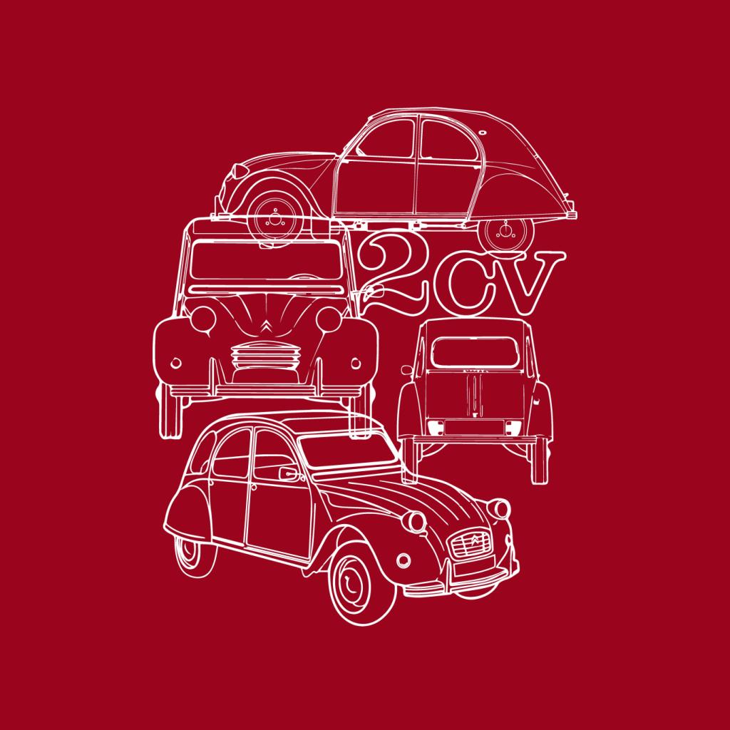 Citroen 2CV White Angle Montage Women's T-Shirt product image 7