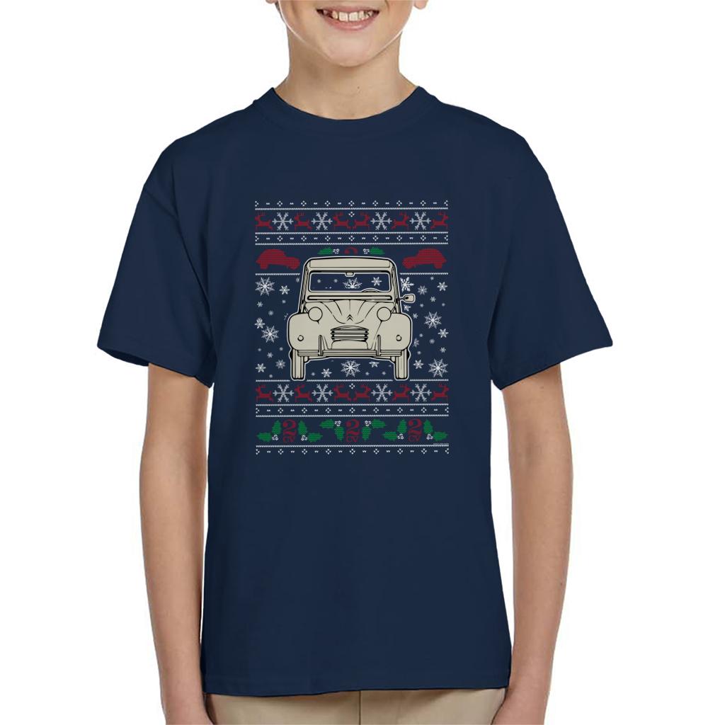Citroen Christmas Knitted Pattern Kid's T-Shirt product image 1