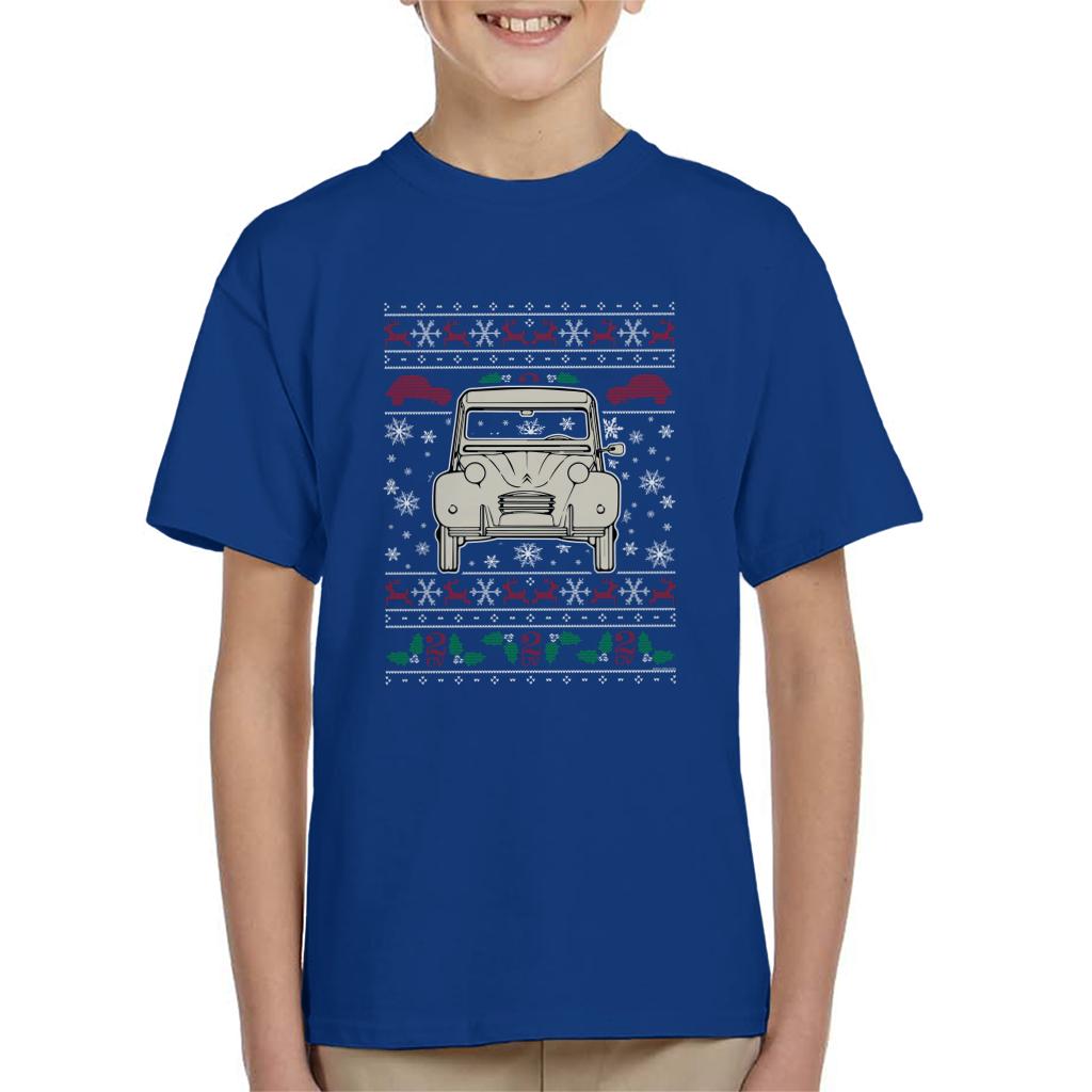 Citroen Christmas Knitted Pattern Kid's T-Shirt product image 4