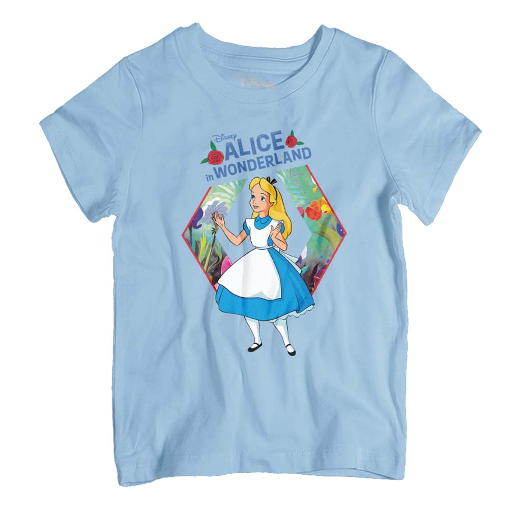 Disney Alice In Wonderland Flowers Rose Text Kid's T-Shirt product image 1