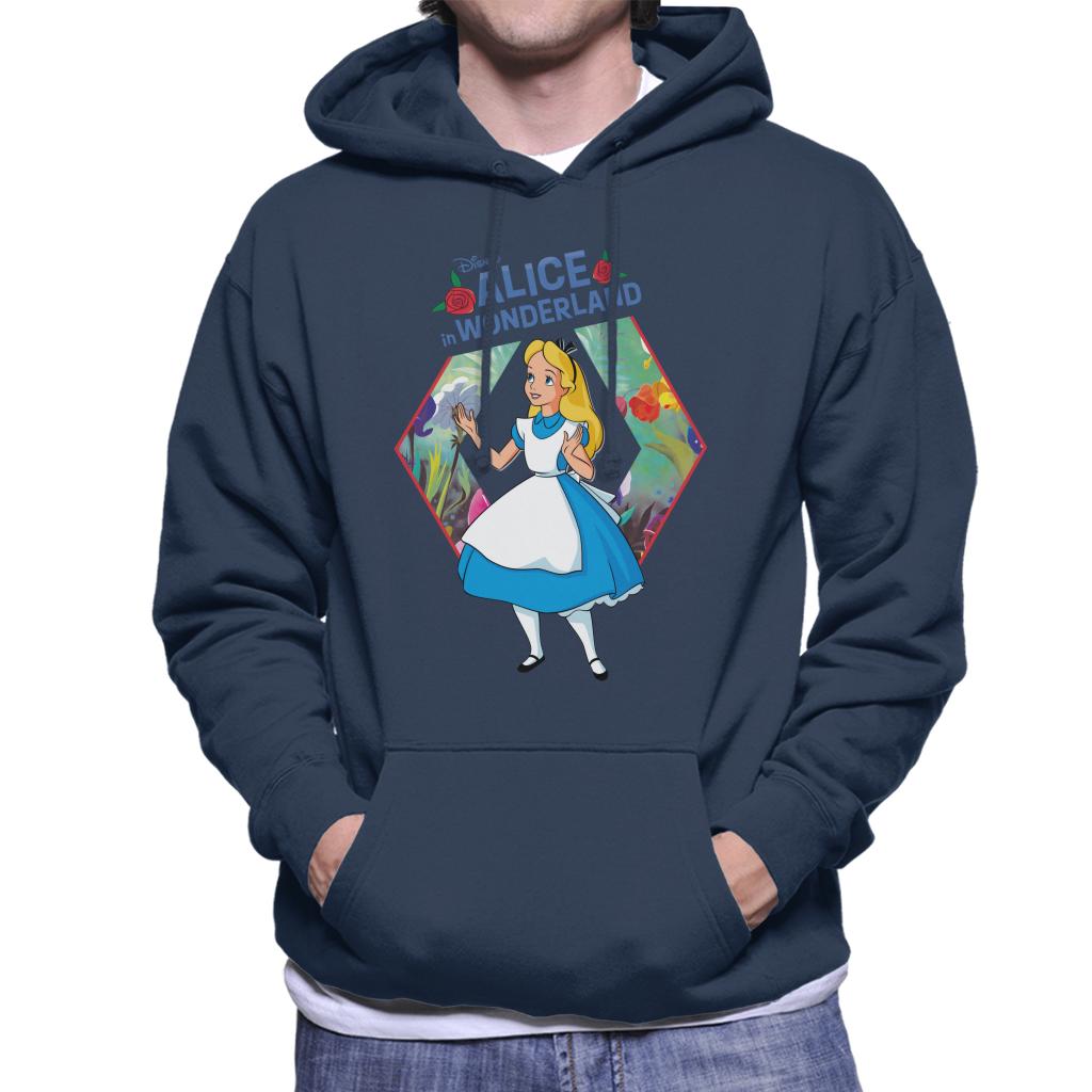 Disney Alice In Wonderland Flowers Rose Text Men's Hooded product image 4