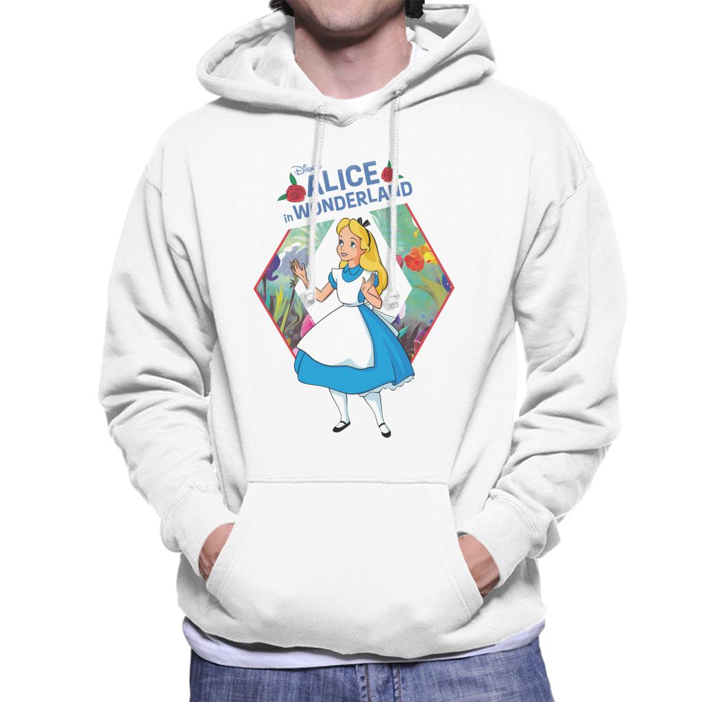 Disney Alice In Wonderland Flowers Rose Text Men's Hooded product image 1
