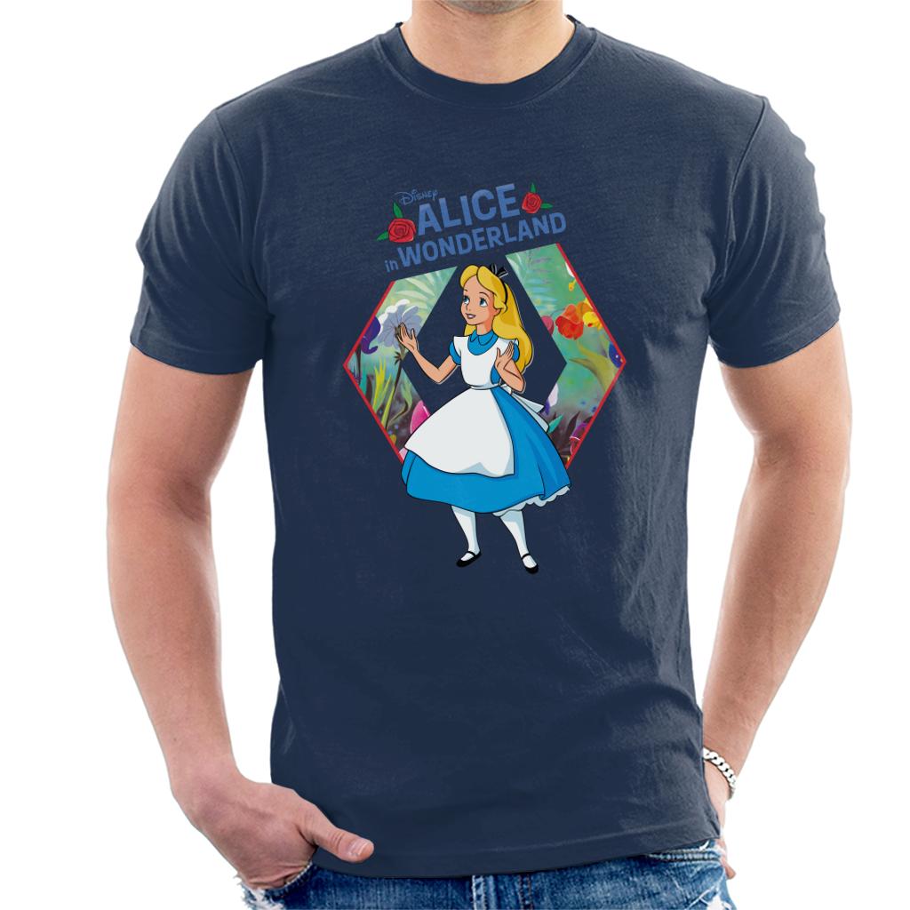 Disney Alice In Wonderland Flowers Rose Text Men's T-Shirt product image 4