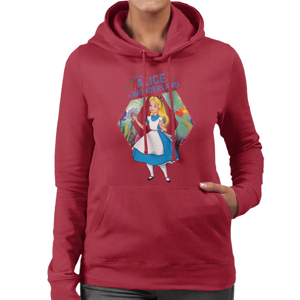 Disney Alice In Wonderland Flowers Rose Text Women's Hooded product image 6