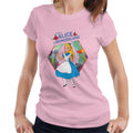 Disney Alice In Wonderland Flowers Rose Text Women's T-Shirt product image 1