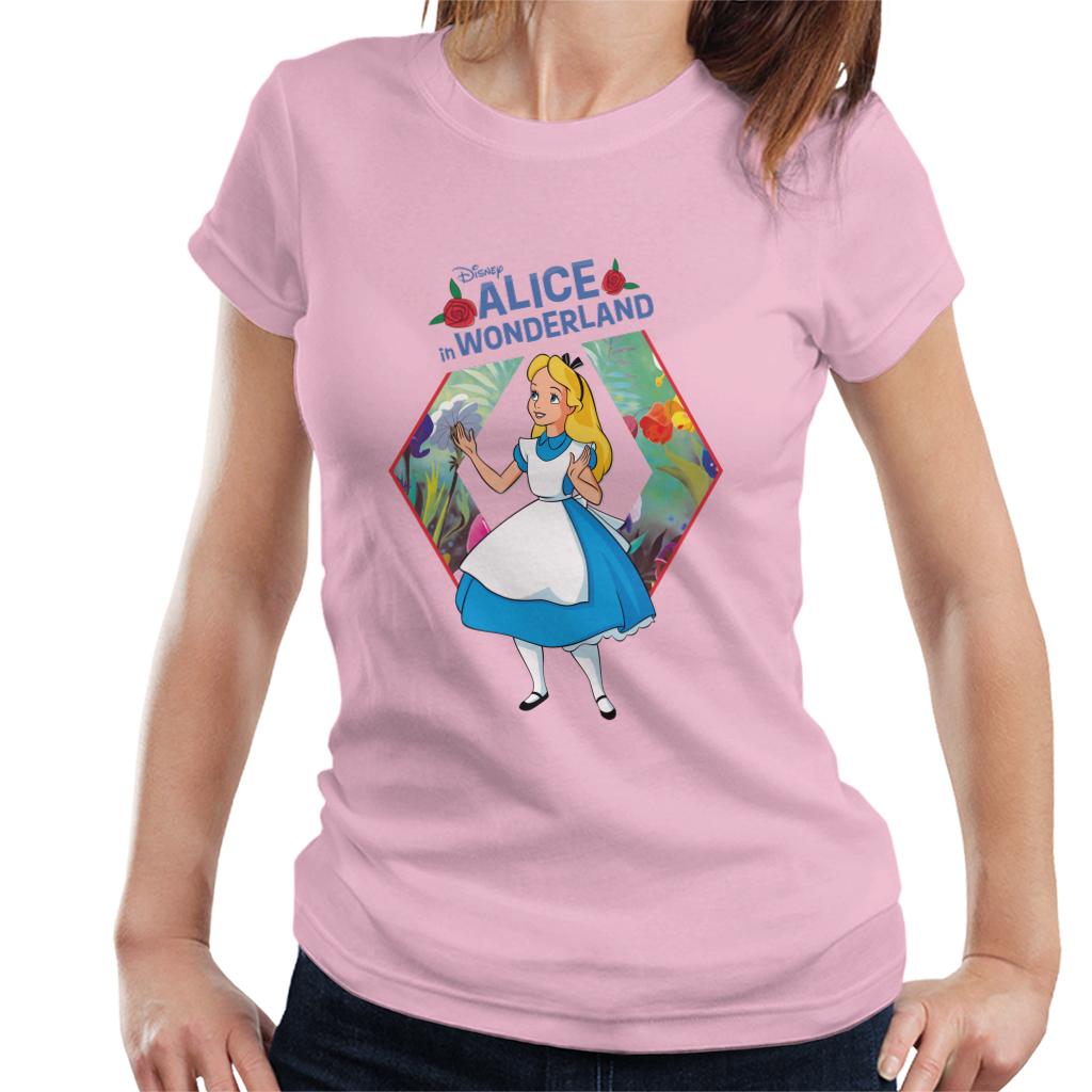 Disney Alice In Wonderland Flowers Rose Text Women's T-Shirt product image 1
