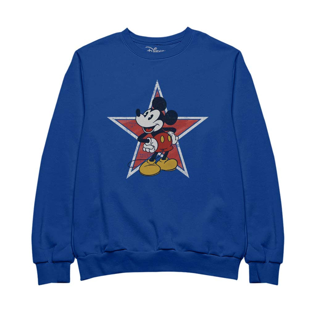 Disney Distressed Mickey Mouse Star Men's Sweatshirt product image 1