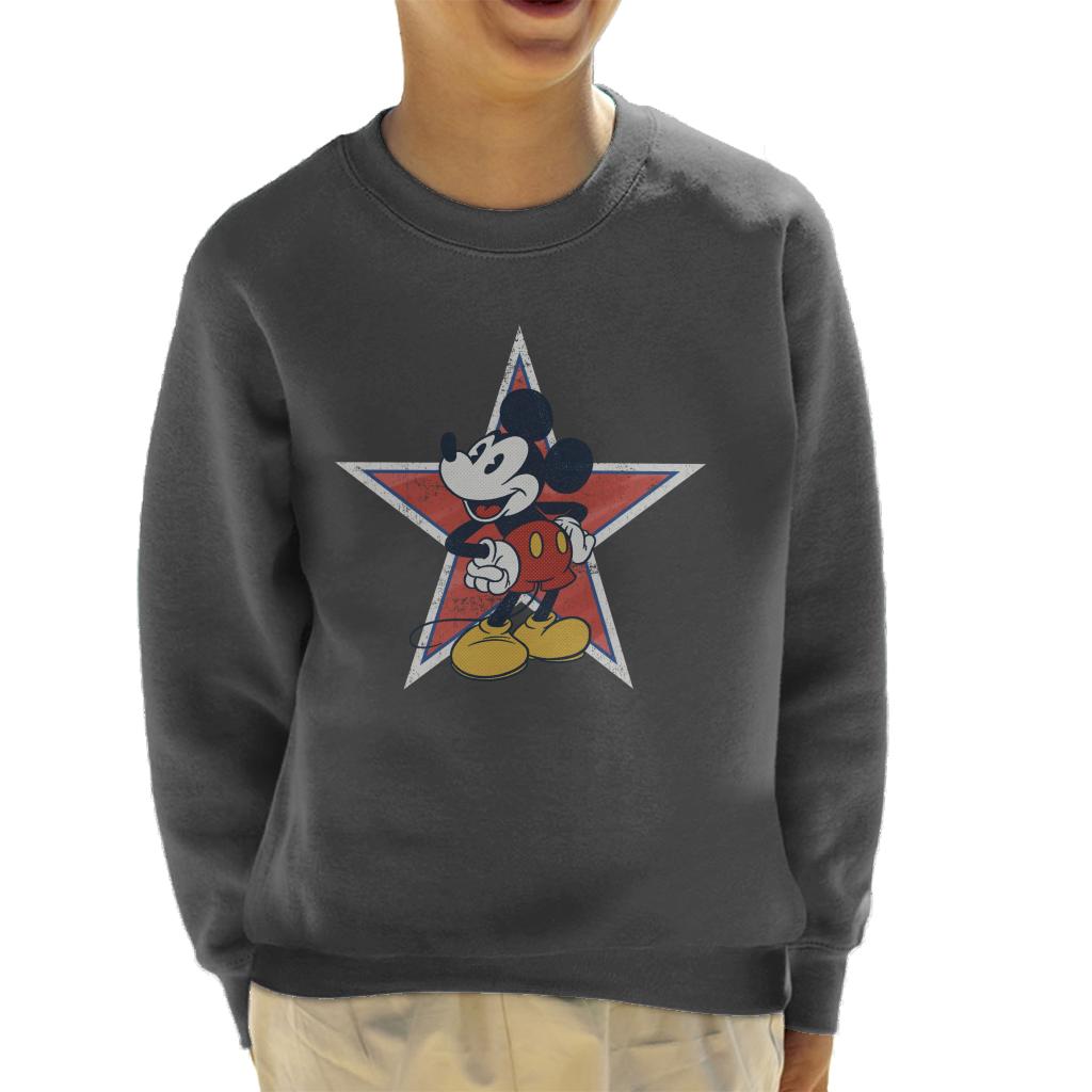 Disney Distressed Mickey Mouse Star Kid's Sweatshirt product image 1