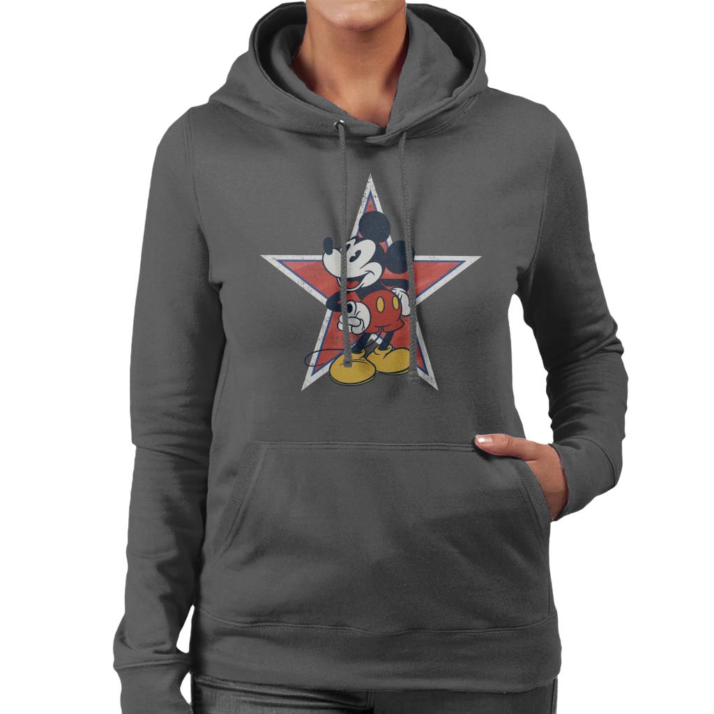 Disney Distressed Mickey Mouse Star Women's Hooded product image 1