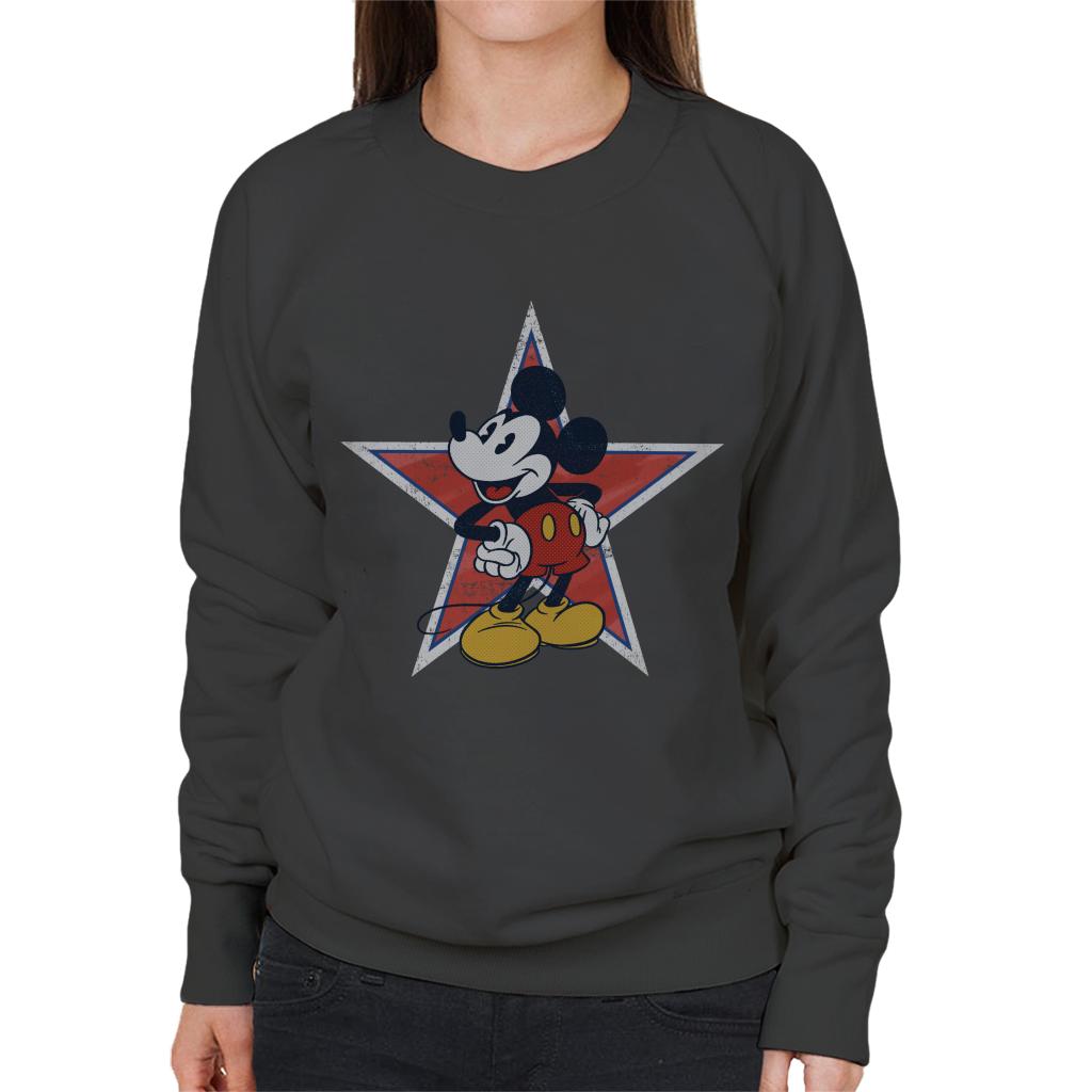 Disney Distressed Mickey Mouse Star Women's Sweatshirt product image 1