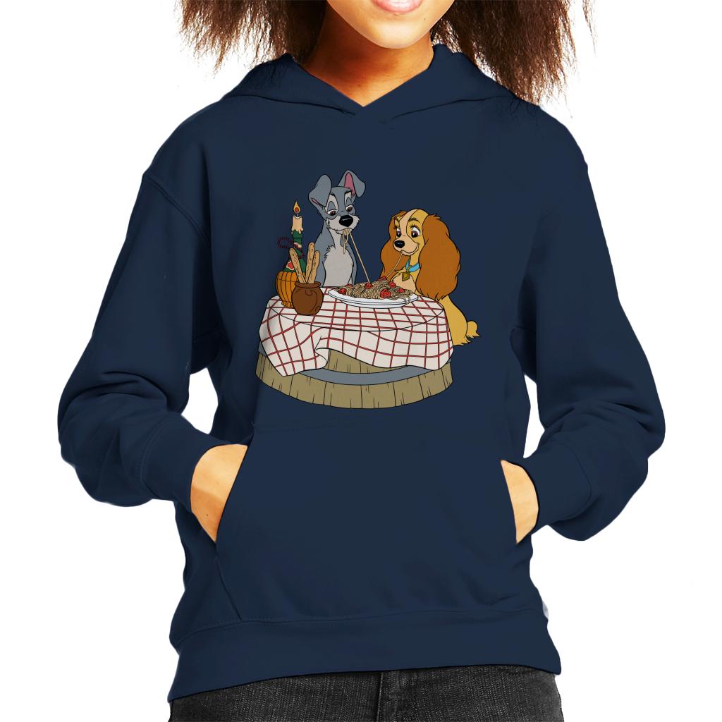 Disney Lady And The Tramp Spaghetti Scene Kid's Hooded product image 1