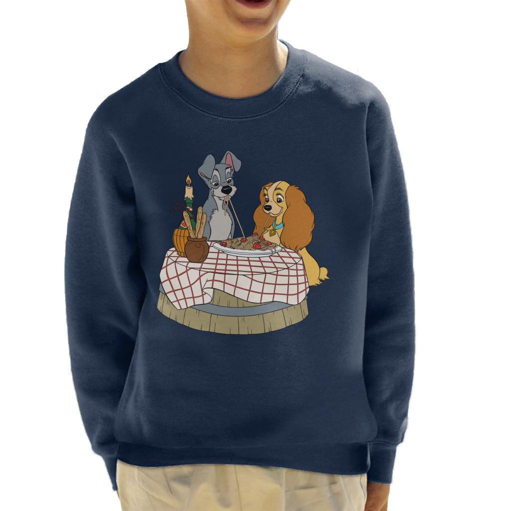 Disney Lady And The Tramp Spaghetti Scene Kid's Sweatshirt product image 1