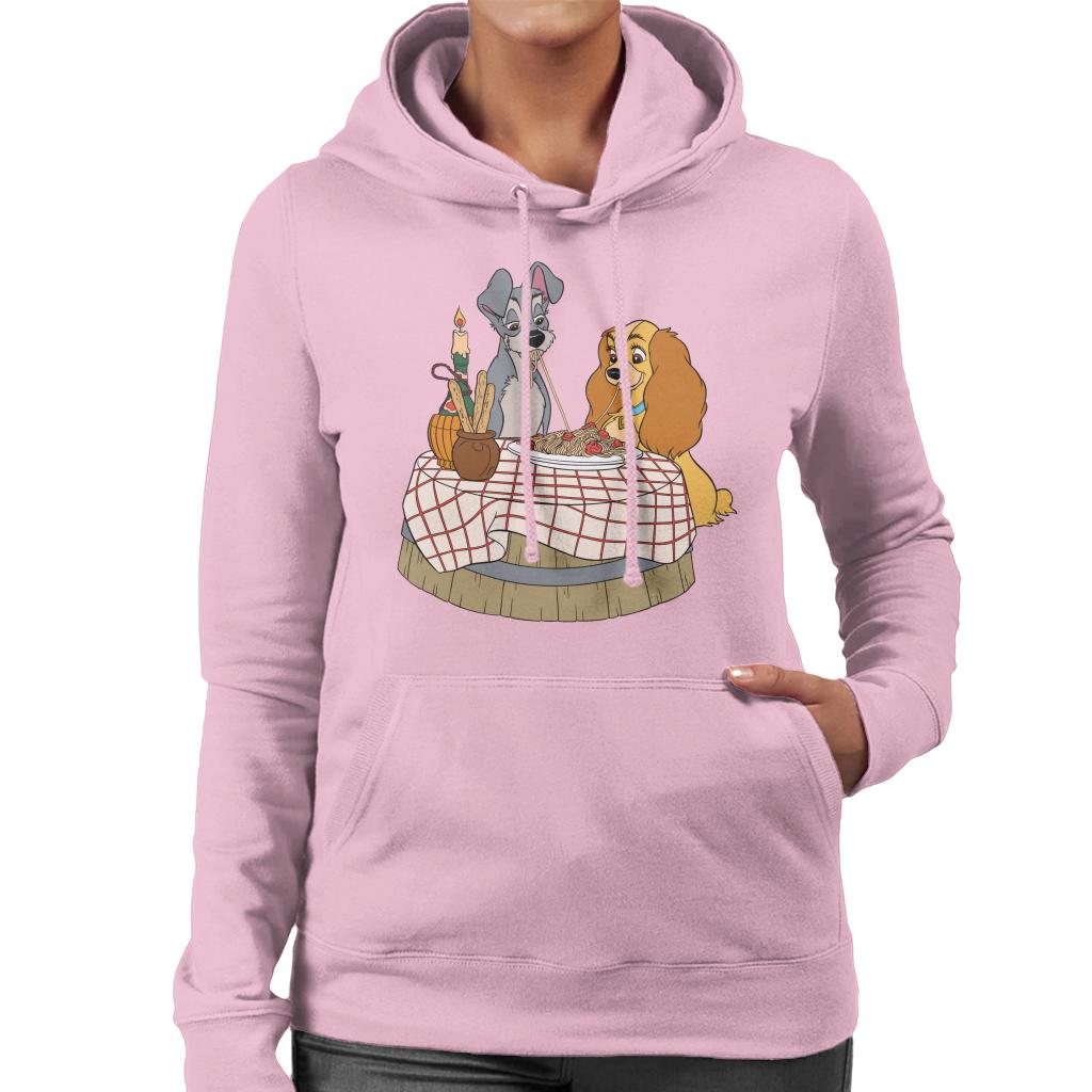 Disney Lady And The Tramp Spaghetti Scene Women's Hooded product image 4