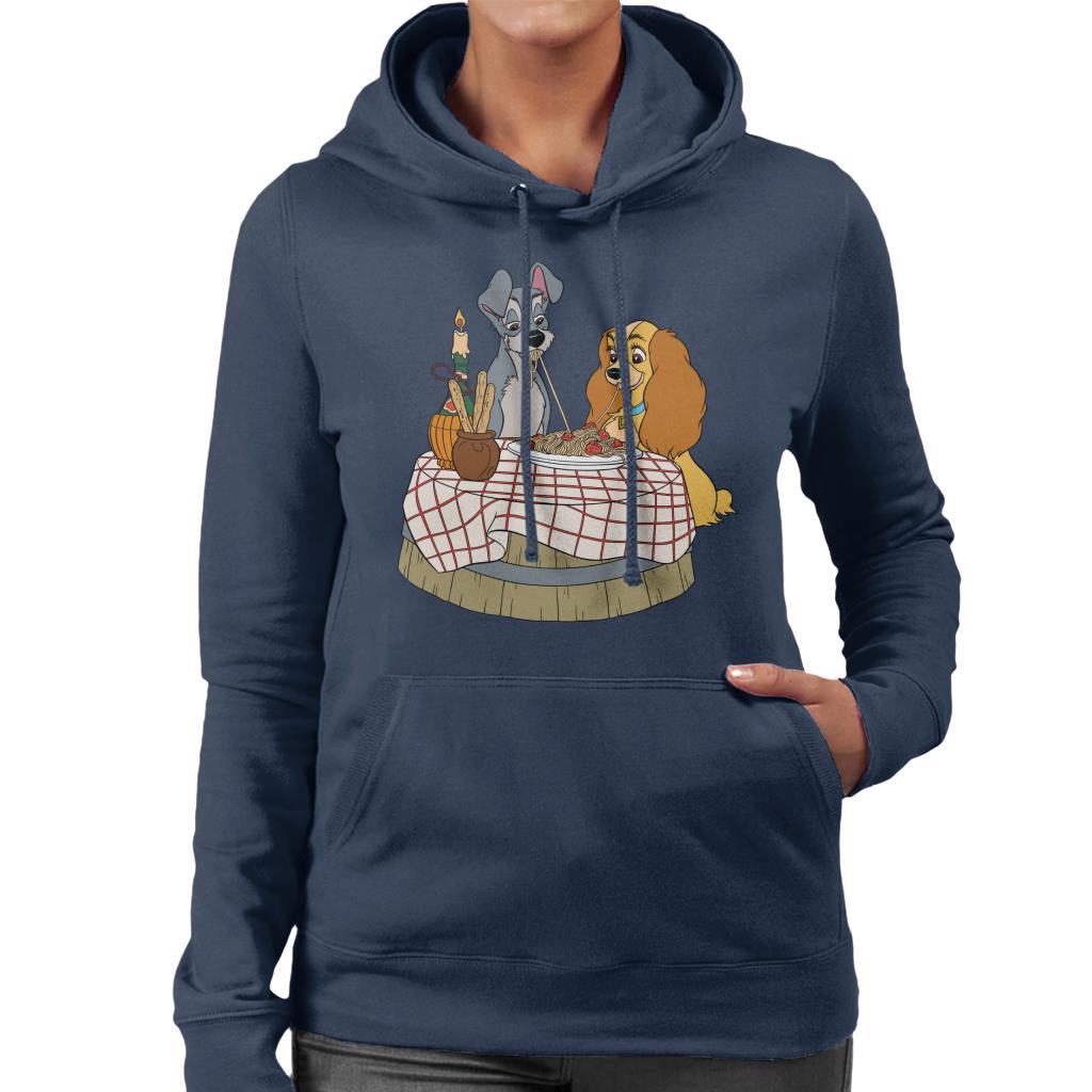 Disney Lady And The Tramp Spaghetti Scene Women's Hooded product image 1