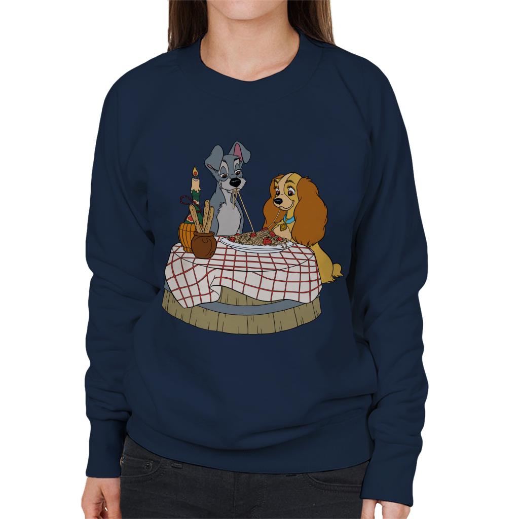Disney Lady And The Tramp Spaghetti Scene Women's Sweatshirt product image 1